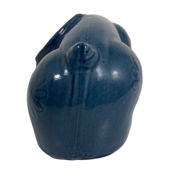 Boho Decor Ceramic Rimini Blue Bull Figurine Ox Buffalo Taurus 6” x 3.5” x 4" - Picture 3 of 7